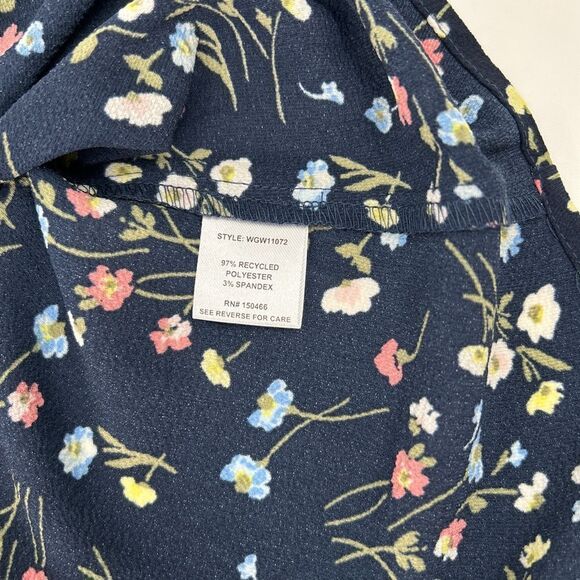NWT Stitch Fix 41 Hawthorn Womens Floral Print  Sleeveless Top Blouse Navy Med - Picture 5 of 6